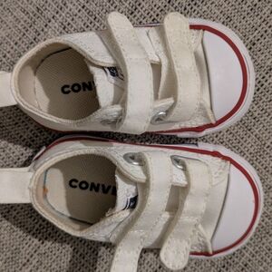 Converse Kids' Cream and Red Sneakers